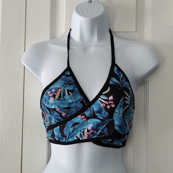 Shein 3 pc  tropical binkini short set Sz M NWOT - Picture 3 of 7